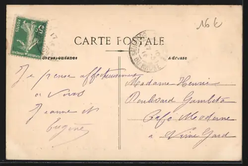 AK Saint-Chamas, Avenue Voltaire et Gendarmerie