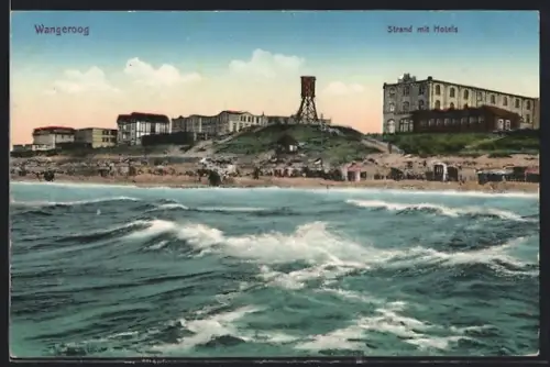 AK Wangeroog, Strand mit Hotels