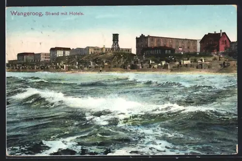 AK Wangeroog, Strand mit Hotels