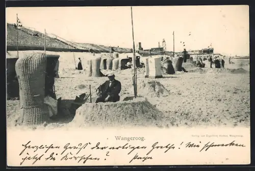 AK Wangeroog, Strand mit Strandkörben