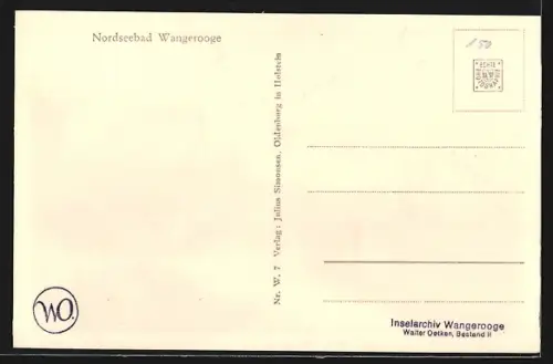 AK Wangerooge, Promenade mit Strand und Strandkörben