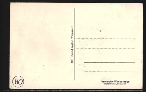 AK Wangerooge, Strand-Promenade mit Aussichtsplattform