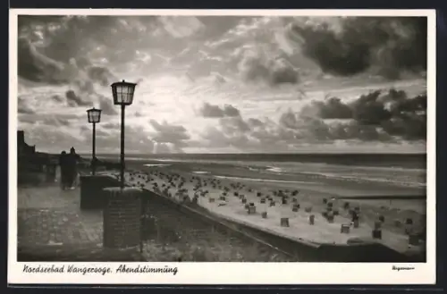 AK Wangerooge, Abendstimmung am Strand