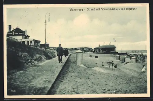 AK Wangeroog, Strand mit Warmbadehaus und Giftbude