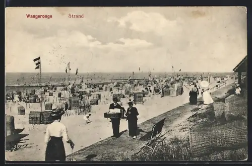AK Wangerooge, Strand mit Promenade