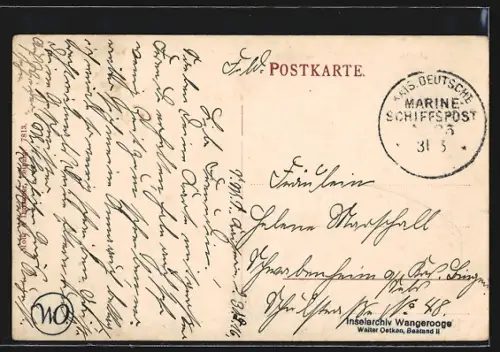 AK Wangerooge, Strand mit Promenade