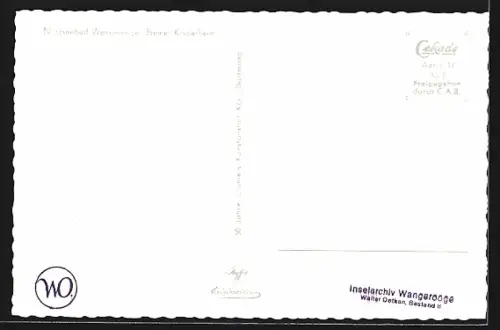 AK Wangerooge, Nordseebad, Bremer Kinderheim, Fliegeraufnahme