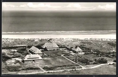 AK Wangerooge, Kinderkurheim der Stadt Bremen vom Flugzeug aus