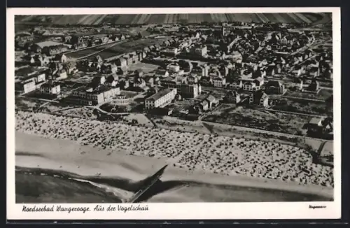 AK Wangerooge, Nordseebad, Ansicht aus der Vogelschau