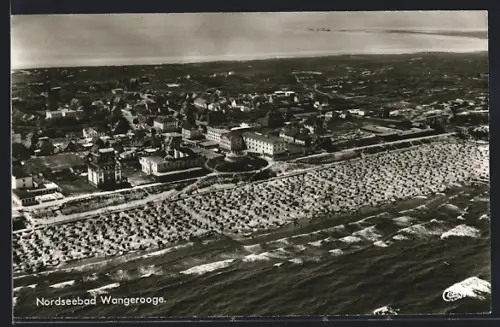 AK Wangerooge, Strand und Ort, Fliegeraufnahme