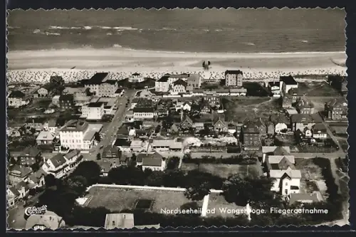AK Wangerooge, Fliegeraufnahme Strand u. Ortsansicht