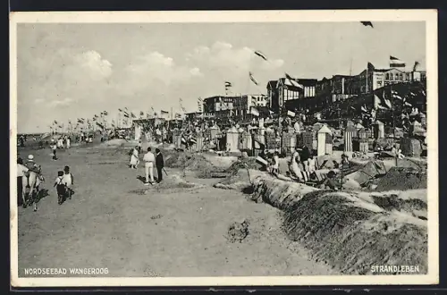 AK Wangeroog, Strandleben, Sandburgen