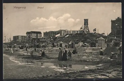 AK Wangeroog, Strand, Panorama-Ansicht