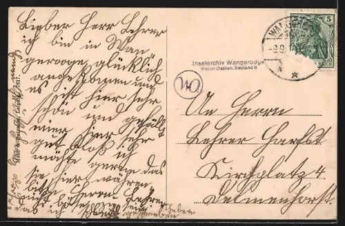 AK Wangeroog, Strand, Panorama-Ansicht