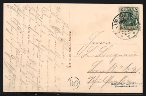 AK Wangerooge, Am Strande, Panorama