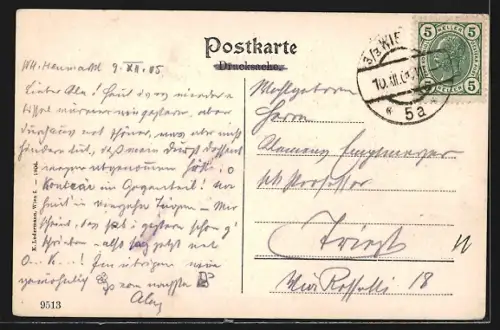 AK Wien, Hotel Metropole am Morzinplatz 4, Franz Josef-Kai und Marien-Brücke