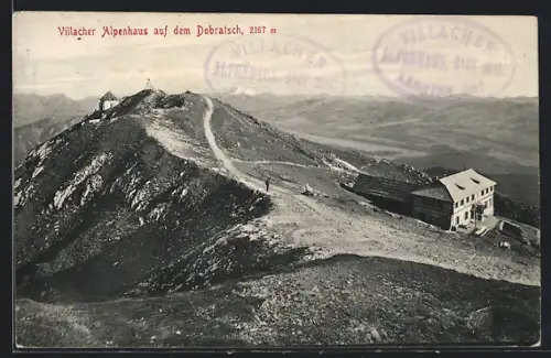 AK Villacher Alpenhaus, Ansicht auf dem Dobratsch