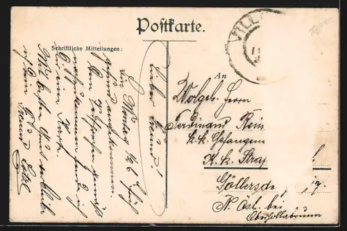 AK Villach, Teilansicht aus der Vogelschau