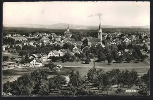 AK Bülach, Ortsansicht aus der Vogelschau