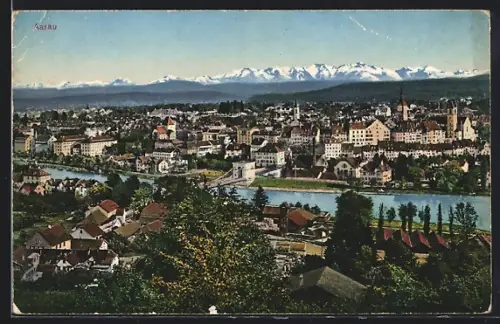 AK Aarau, Teilansicht mit Flusspartie