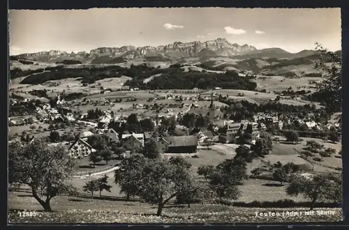 AK Teufen, Totalansicht mit Umgebung und Gebirge