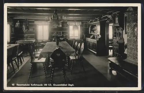 AK Krummhübel, Gasthaus Kaffeebaude, Bauernstube
