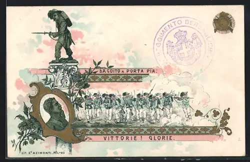 AK 8. Regimento Bersaglieri, Da Goito a Porta Pia: Vittorie! Glorie.