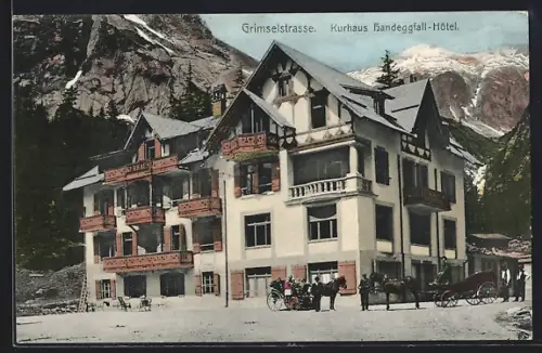 AK Guttannen, Kurhaus Handeggfall-Hôtel an der Grimselstrasse