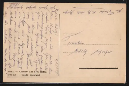 AK Reval, Aussicht aus dem Hafen