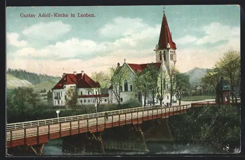AK Leoben, Gustav Adolf-Kirche im Ort