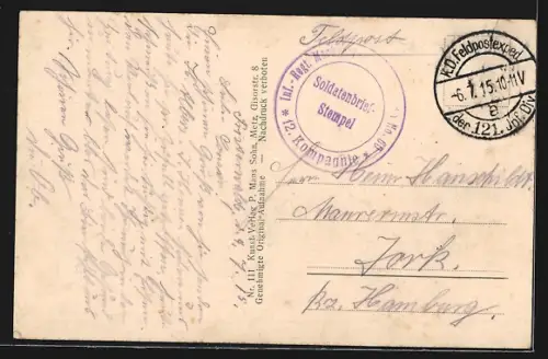 AK Pey, Soldaten posieren in der zerstörten Stadt