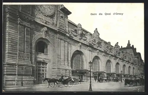 AK Paris, Gare du Quai d`Orsay - Bahnhof