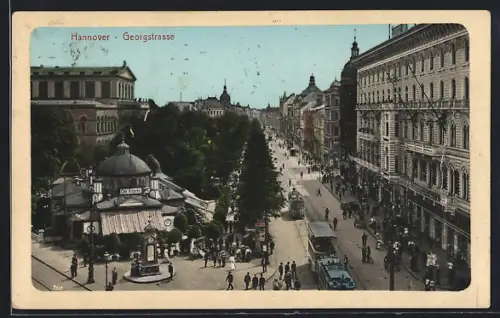 AK Hannover, Blick in die Georgstrasse