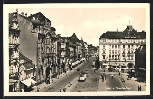 AK Kiel, Sophienblatt, Strassenbahn
