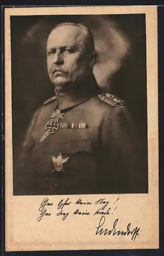 AK Portrait Erich von Ludendorff