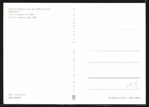 AK Radebeul, Indianer-Museum der Karl-May-Stiftung, Prärieindianer um 1890