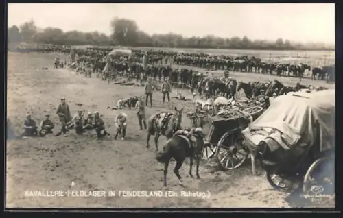 AK Kavallerie-Feldlager in Feindesland, Ein Ruhetag