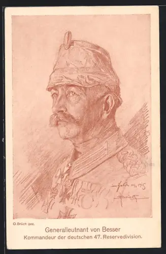 AK Heerführer Generalleutnant von Besser, Kommandeur der deutschen 47. Reservedivision