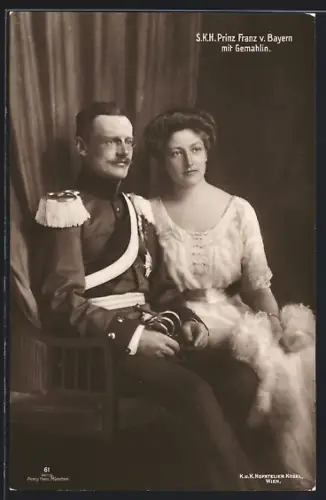 AK Prinz Franz v. Bayern und seine Gemahlin