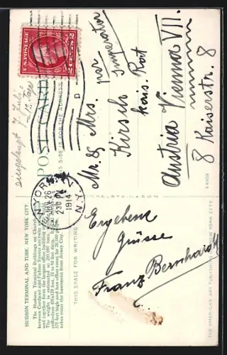 AK New York City, Hudson Terminal and Tubes, U-Bahn-Tunnel