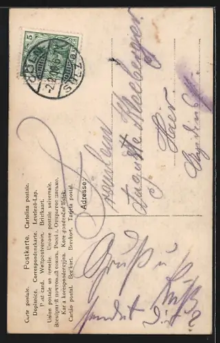 AK Händler mit heissen Wienern preist seine Ware an