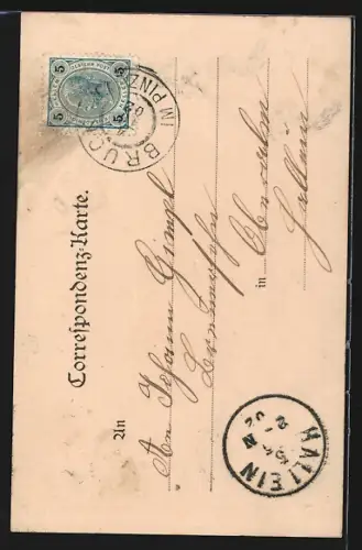 Künstler-AK Bad Fusch, Hotel Grimm zur Post