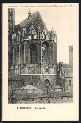 AK Marienburg / Malbork, Blick auf den Chor der Kirche