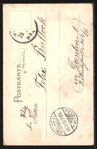 Lithographie Wien, Stefanskirche im goldenen Rahmen