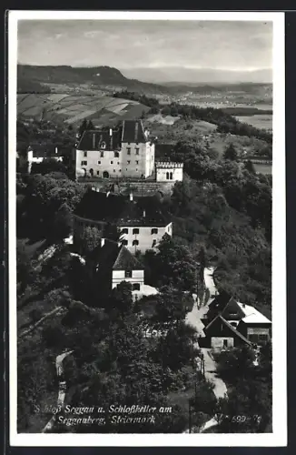 AK Leibnitz, Schloss Seggau und Gasthof Schlosskeller am Seggauberg