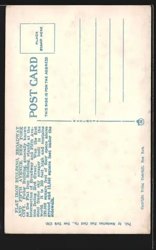 AK New York, Flatiron Building, Broadway and Fifth Avenue