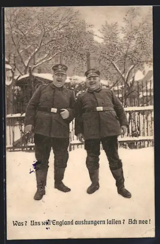 AK Was? Uns will England aushungern lassen? Ach nee!, Dicke Soldaten in Uniform