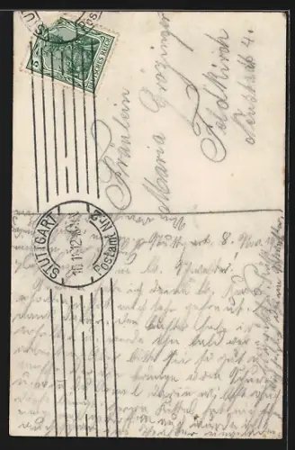 AK Junge in Uniform wird von Mädchen beschworen, Ich bin Dir gut, Kinder Kriegspropaganda