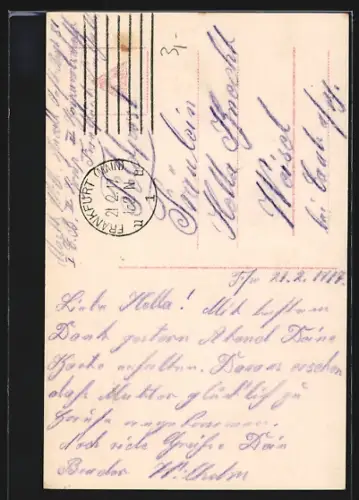 AK Schlafender Soldat in Uniform träumt vom Frieden