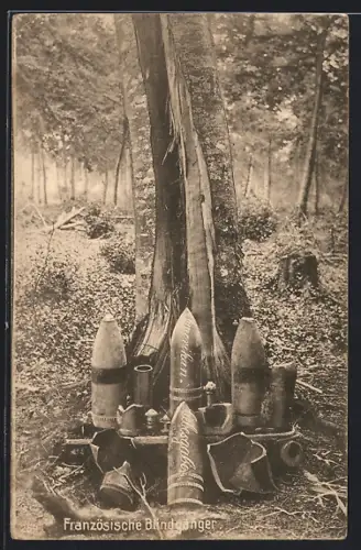 AK Aufgestellte französische Blindgänger